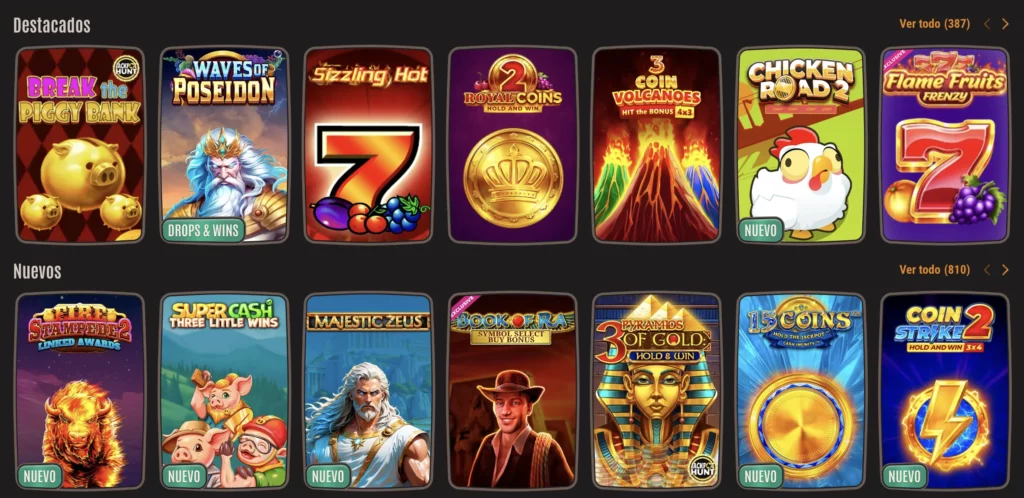 Juegos en Neon54 Casino