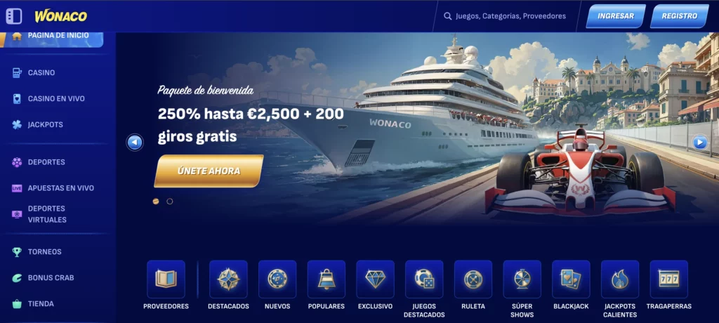 Reseña de Wonaco Casino